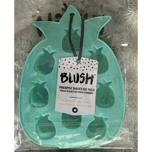 Blush Flexible Silicone Teal Pineapple Stackable Ice Cube Tray Mold BPA-Free NIB